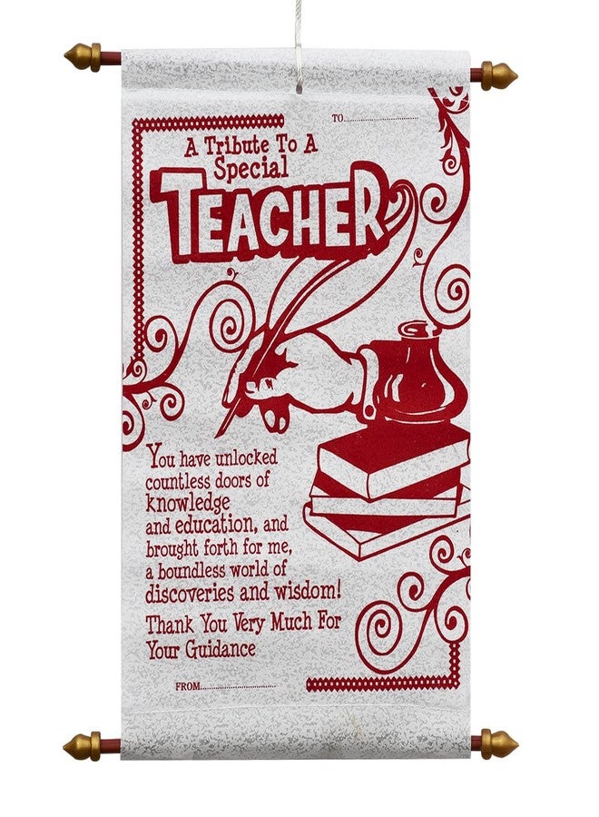 Natali Traders Teacher's Day Gift for Teacher - World Best Teacher Scroll Card - Birthday Gift for Teacher - Farewell Gift for Teachers - Teacher's Day Special - Image 1
